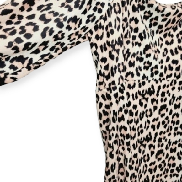 Shein Animal Leppard Print Dress Pullover Longsleeve Adjustable Strap Hem size 4 - Picture 6 of 9